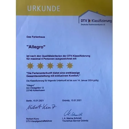 Meeresklang Haus Allegro Feriehus Kellenhusen